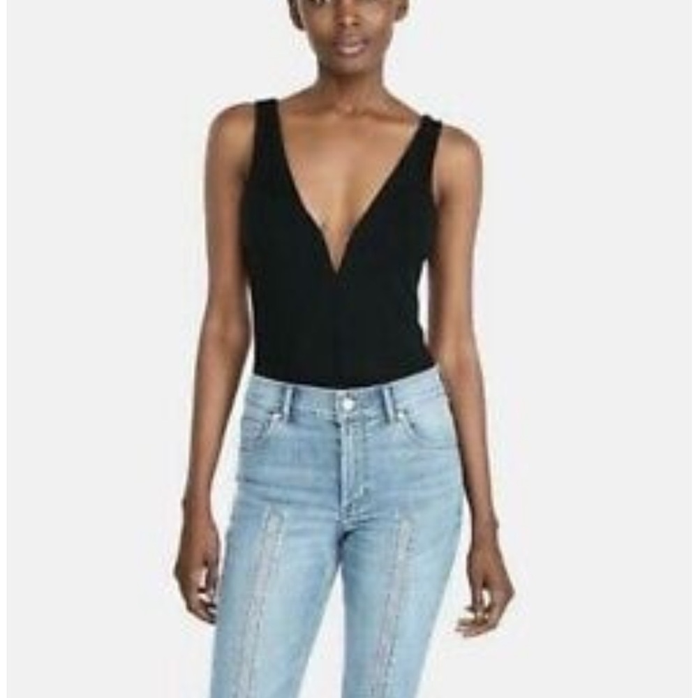 Express V wire thong bodysuit